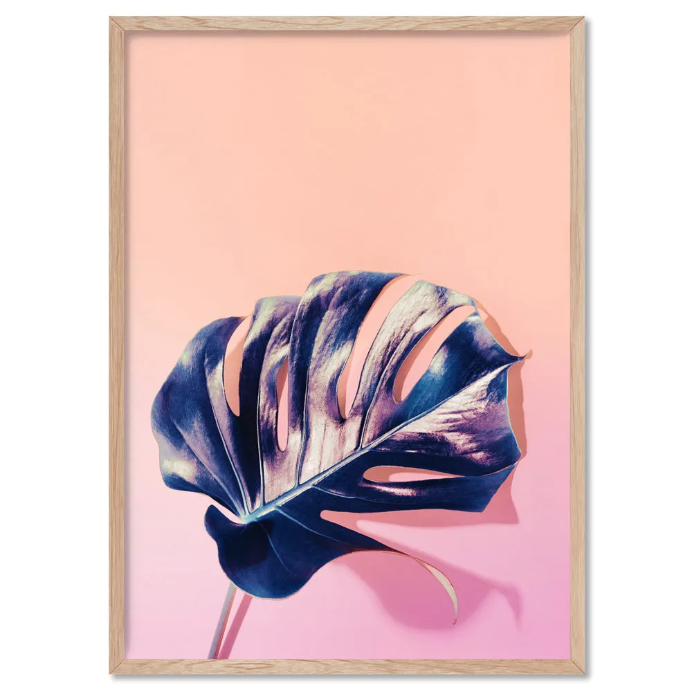 High Fashion Monstera in Holographic - Art Print