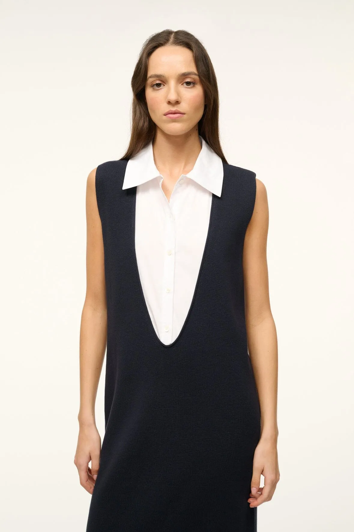 LESLIE DRESS | NAVY WHITE