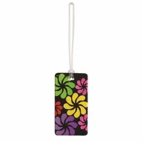 Lewis N Clark Black Floral Fashion Luggage Tag