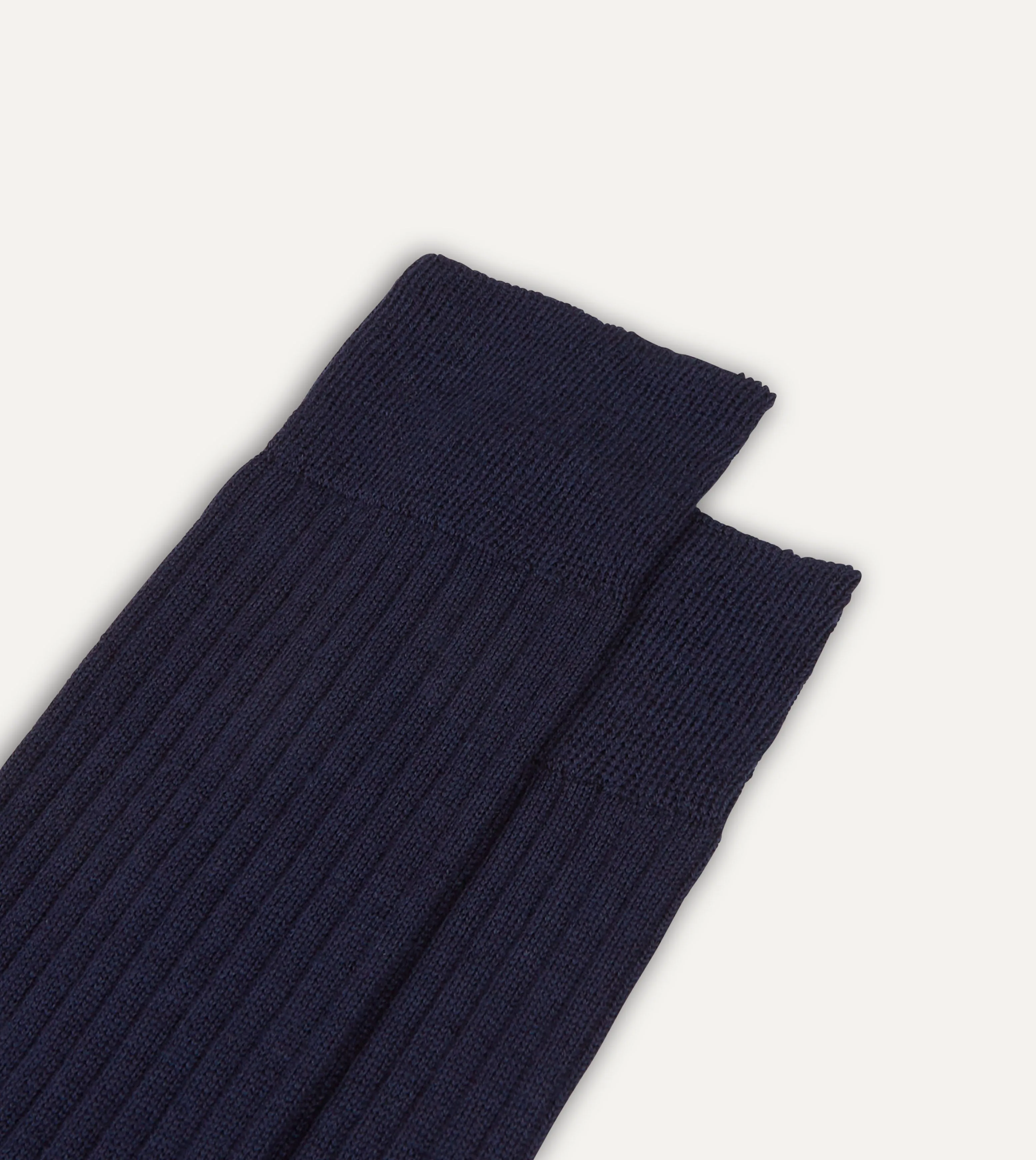 Light Navy Wool Over-the-Calf Socks