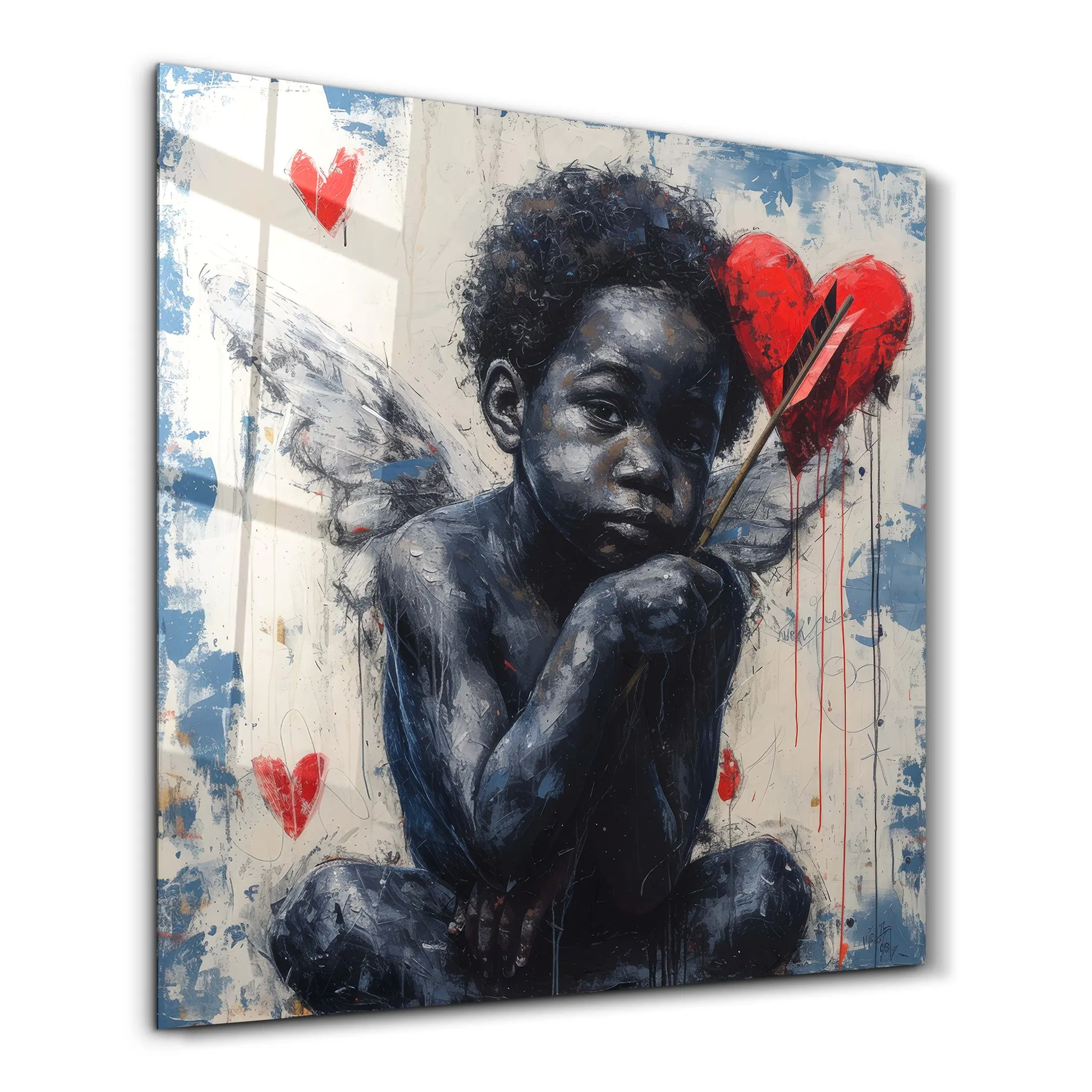 Little Angel Street Art | Glass Wall Art