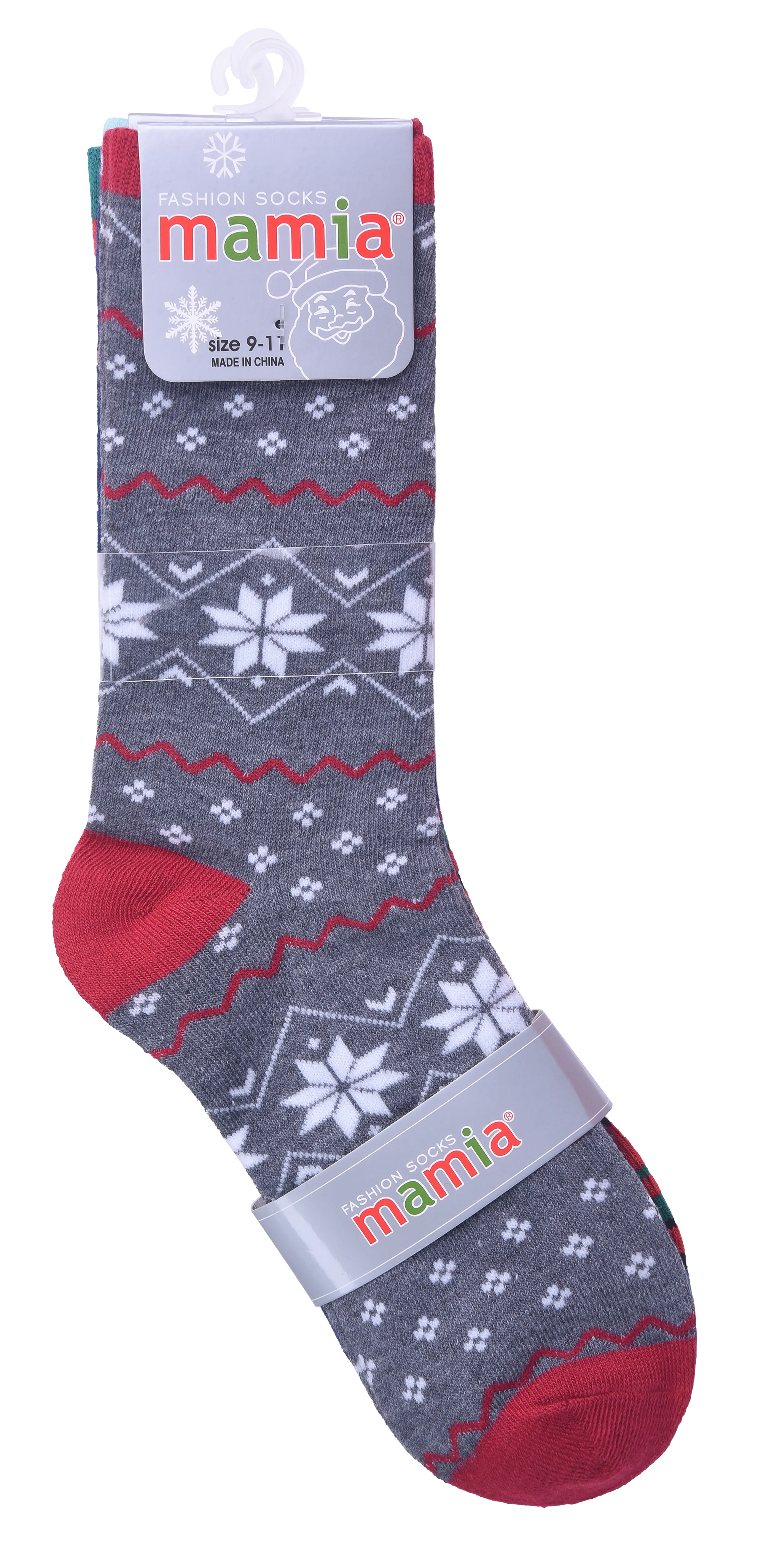 MAMIA LADIES DESIGN CREW SOCKS (X-MAS2)