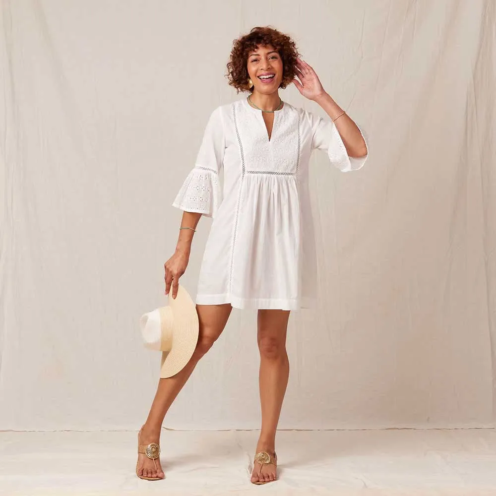 Melony White Eyelet Beach Dress