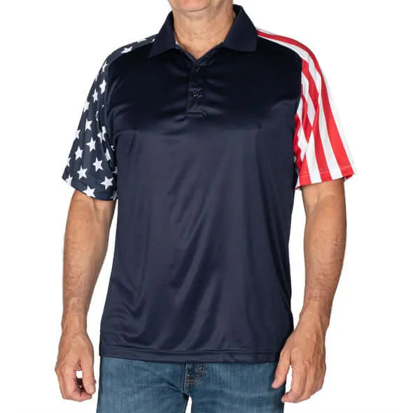 Men's Patriotic Performance Polo Bundle of 3 Shirts