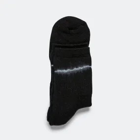 Merino Tube Socks - Black Tie-Dye