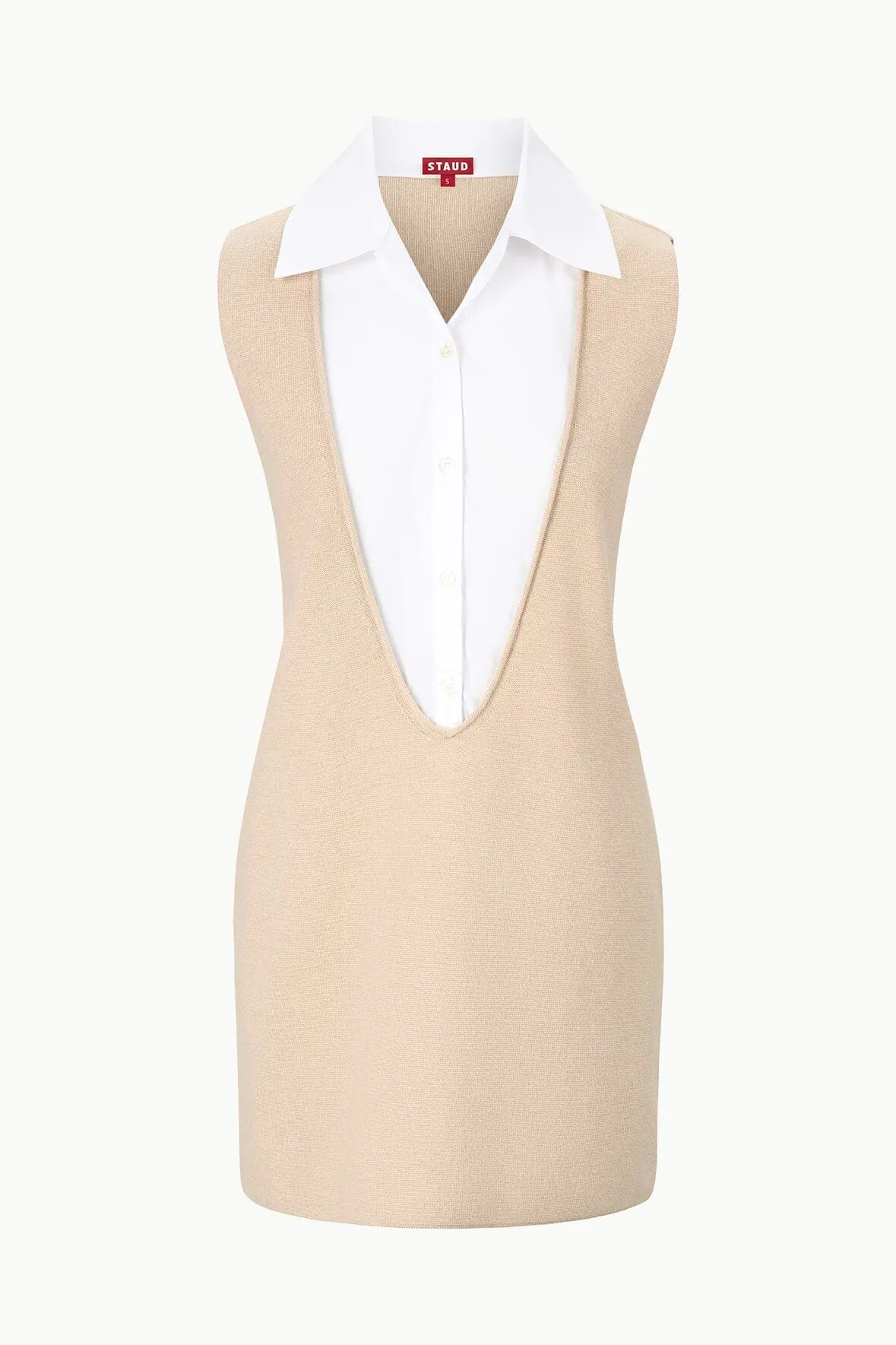 MINI LESLIE DRESS | CAMEL WHITE