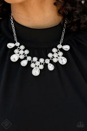 Paparazzi Demurely Debutante White Necklace Fashion Fix Exclusive