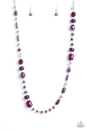 Paparazzi Juicy Gossip - Purple Necklace - Fashion Fix Exclusive - December 2022