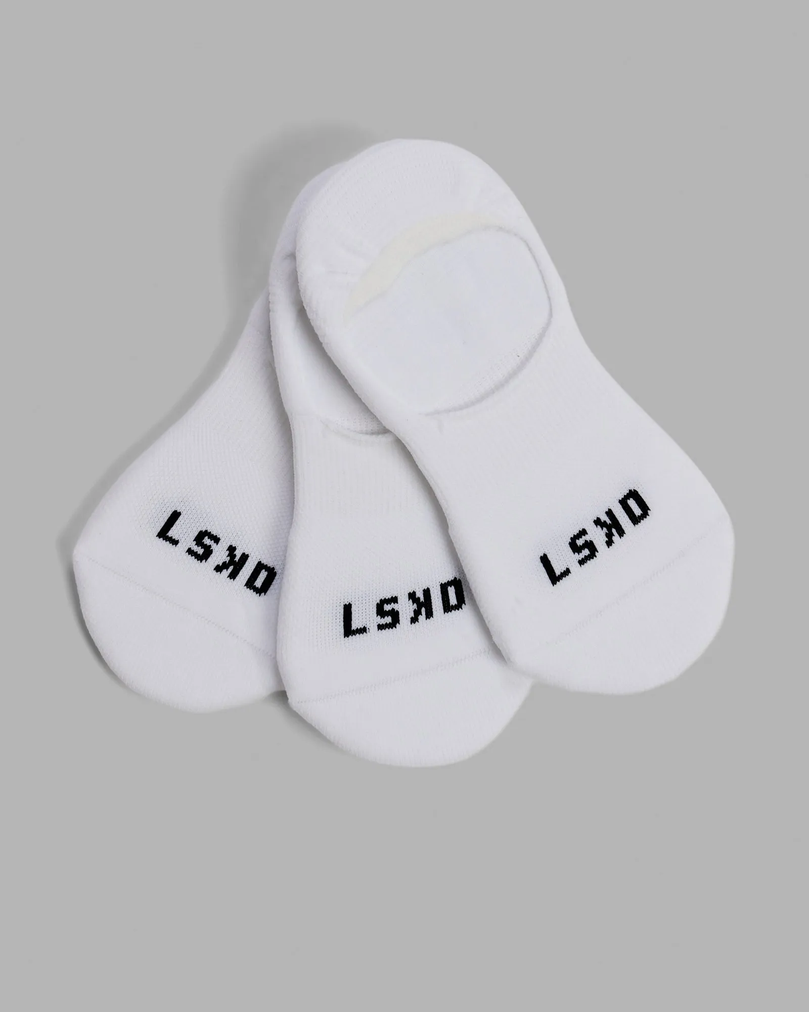 Performance No Show 3 Pack Socks - White