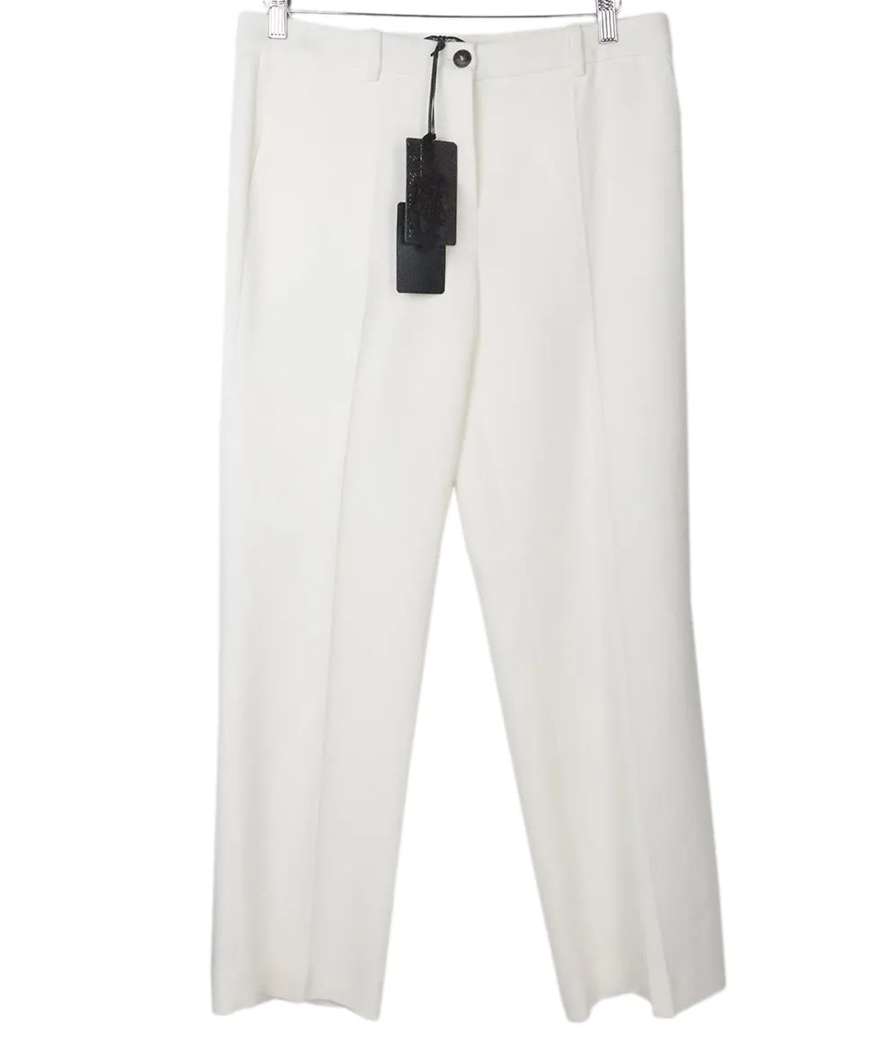 Roberto Cavalli Ivory Cotton Pants sz 10