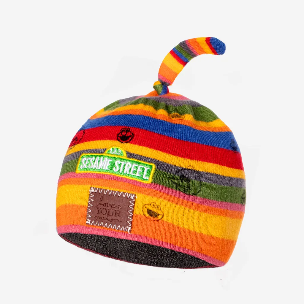 Sesame Street Baby Top Knot Beanie