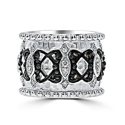 Sterling Silver Diamond Fashion Band - 17095