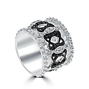 Sterling Silver Diamond Fashion Band - 17095