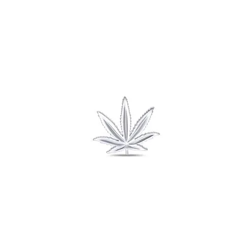 Sterling Silver Sativa Leaf Classic Fashion/Lapel Pin