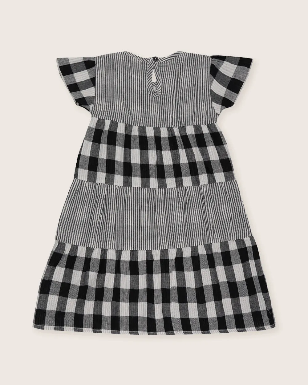 Stripe Check Tier Dress